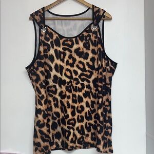 Amazon 5X Women’s Leopard Print Stretch Tank #plus #animalprint #fancy #chic